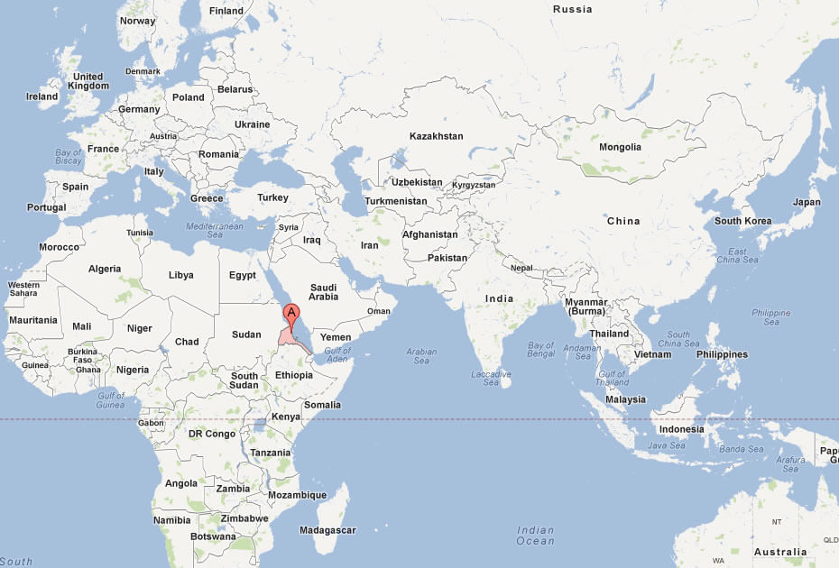 map of eritrea world